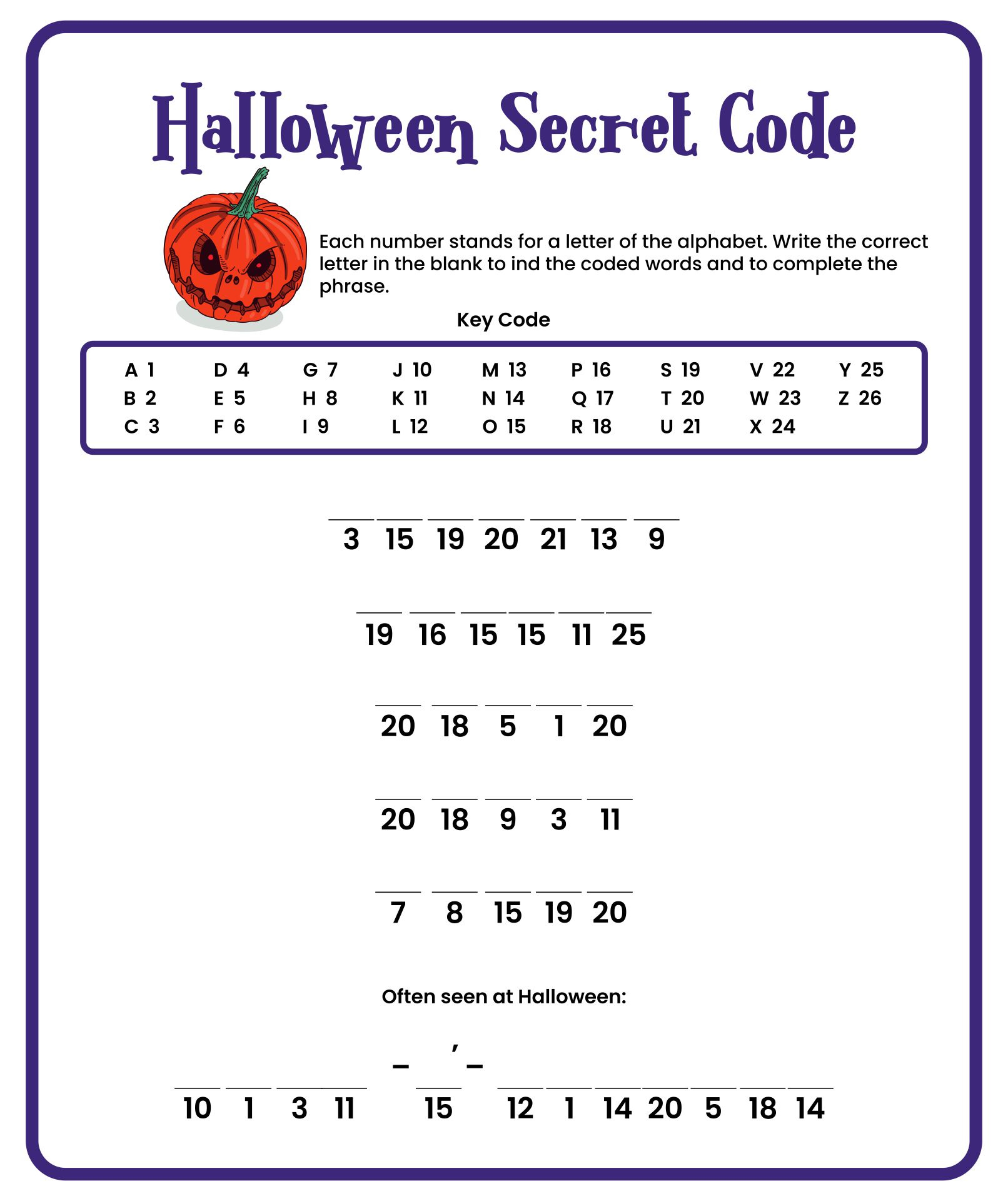 Free Printable Halloween Logic Puzzle Printable Printable Logic Puzzles