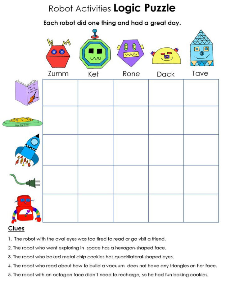 51 Free Printable Logic Puzzles For High School Students Kids Math ...