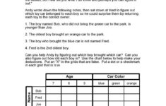 Boys And Toy Cars Logic Puzzle Free Coloring Pages For Kids