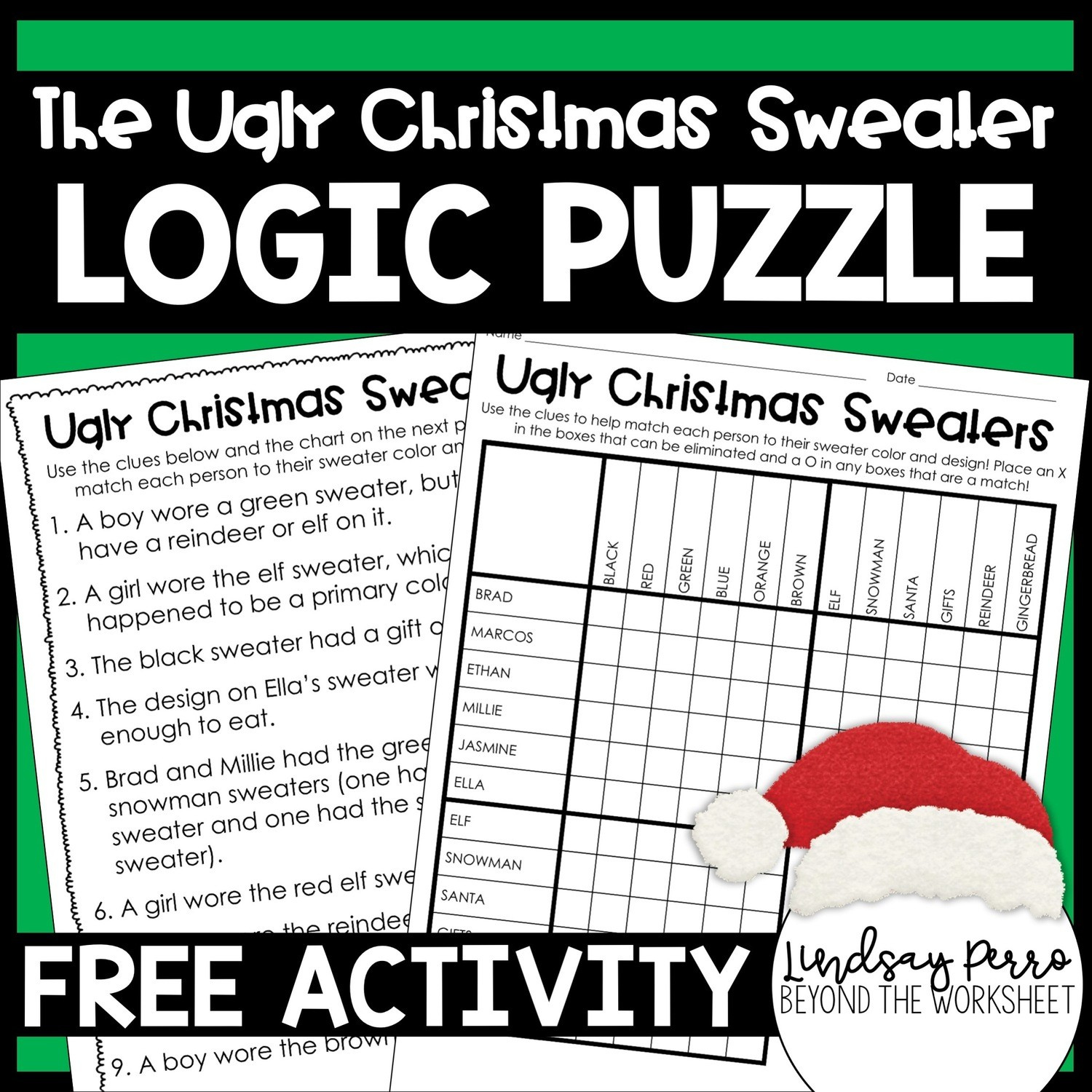 Christmas Logic Puzzles Printable Logic Puzzles