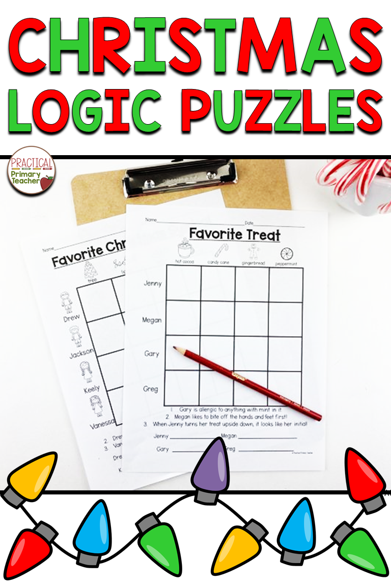 Christmas Logic Puzzles Printable Logic Puzzles