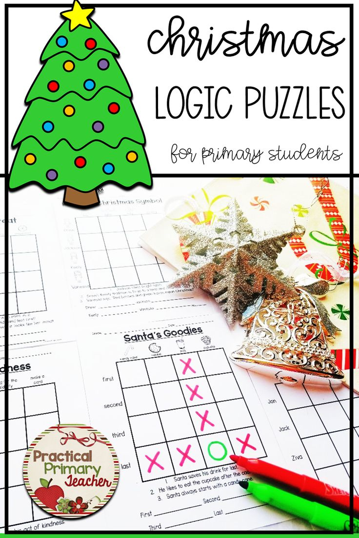 Christmas Logic Puzzles Free Printable Printable Logic Puzzles