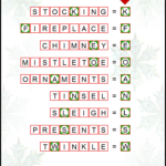 Christmas Scramble Puzzle Answer Sheet Kids Christmas Party