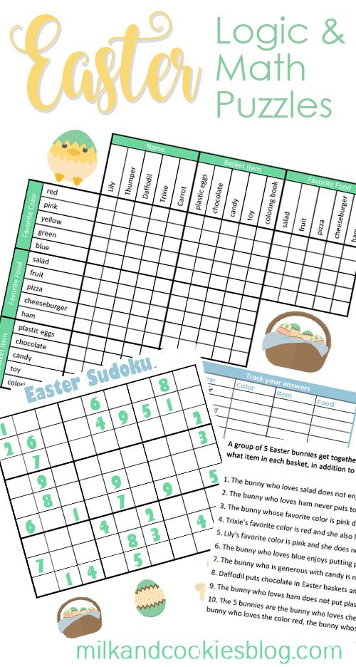Easter Logic Puzzles Get Kids Easter Jigsaw Puzzle Logic And Memory 
