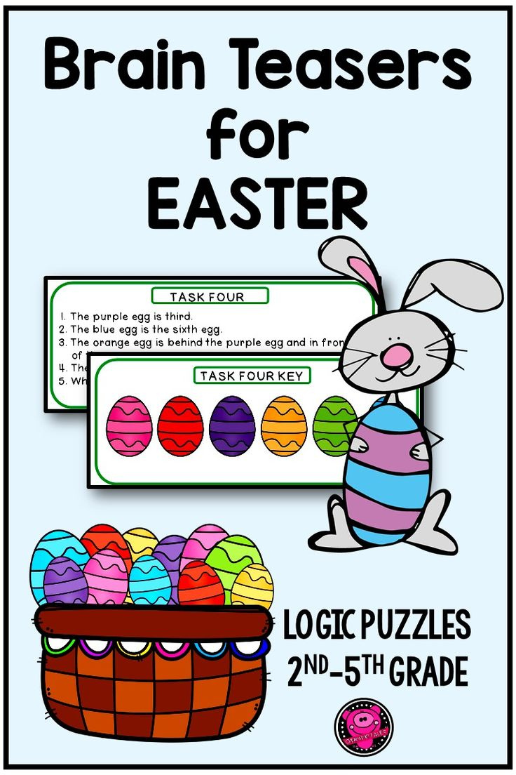 Easter Math Riddle Activities Springtime Logic Puzzles Brain Teasers 