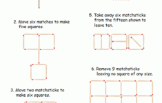 Matchstick Puzzles Brain Teasers For Kids Printable Brain Teasers