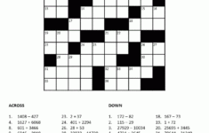 Math Puzzles Printable For Kids Crossword Puzzles Maths Puzzles