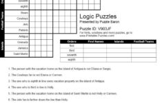 Printable Logic Puzzles For 6Th Graders Printable Crossword Puzzles