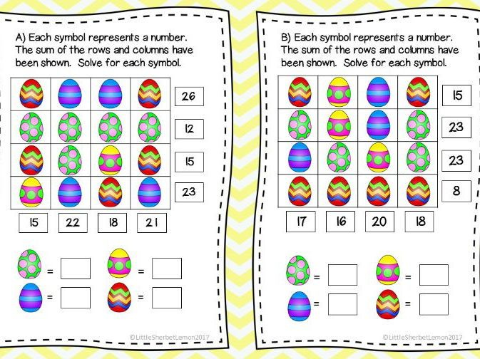 Spring Easter Shape Logic Puzzles Logic Puzzles Shapes Easter 