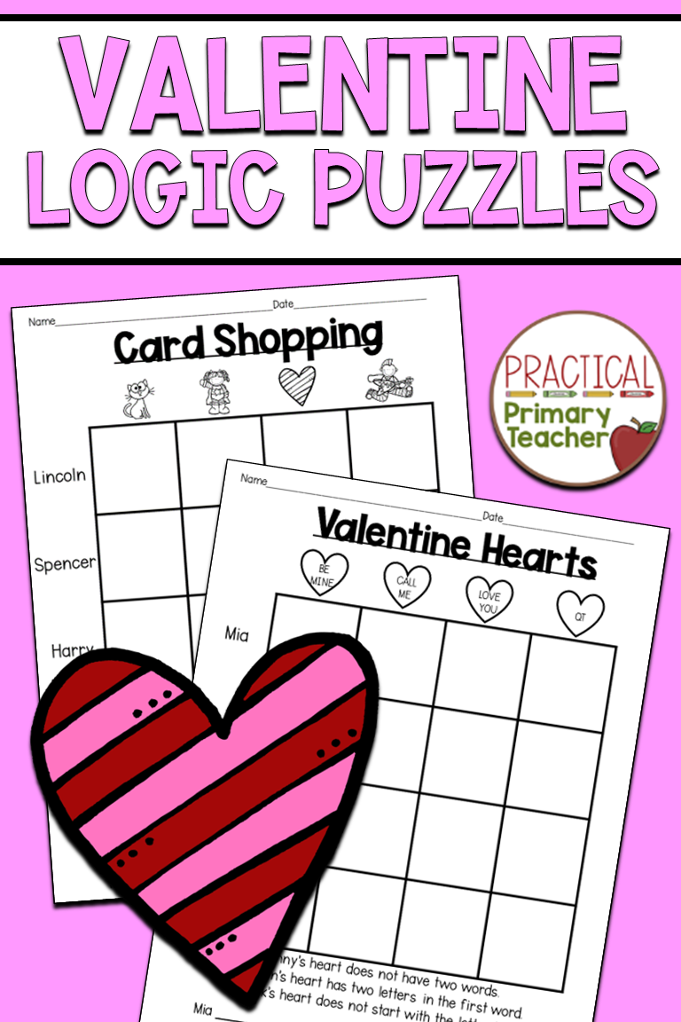 Valentine Logic Puzzle Printable Printable Logic Puzzles