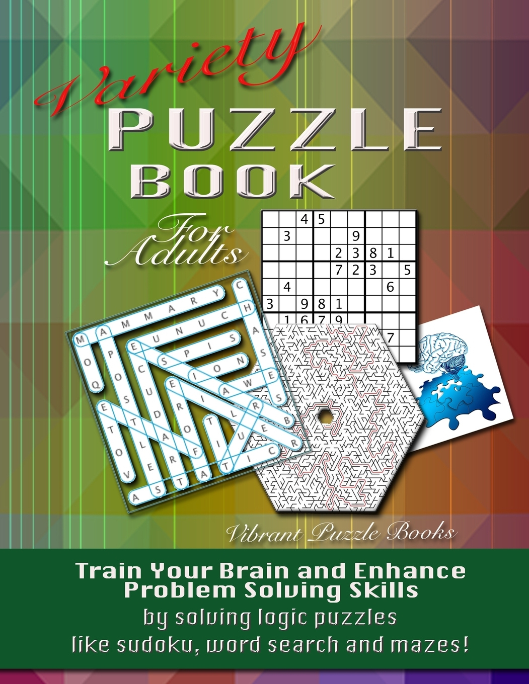 Variety Puzzle Book For Adults Train Your Brain And Enhance Problem 