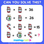 10 Free Christmas Math Activities For Your Kids — Mashup Math Pertaining To Christmas Math Logic Puzzles