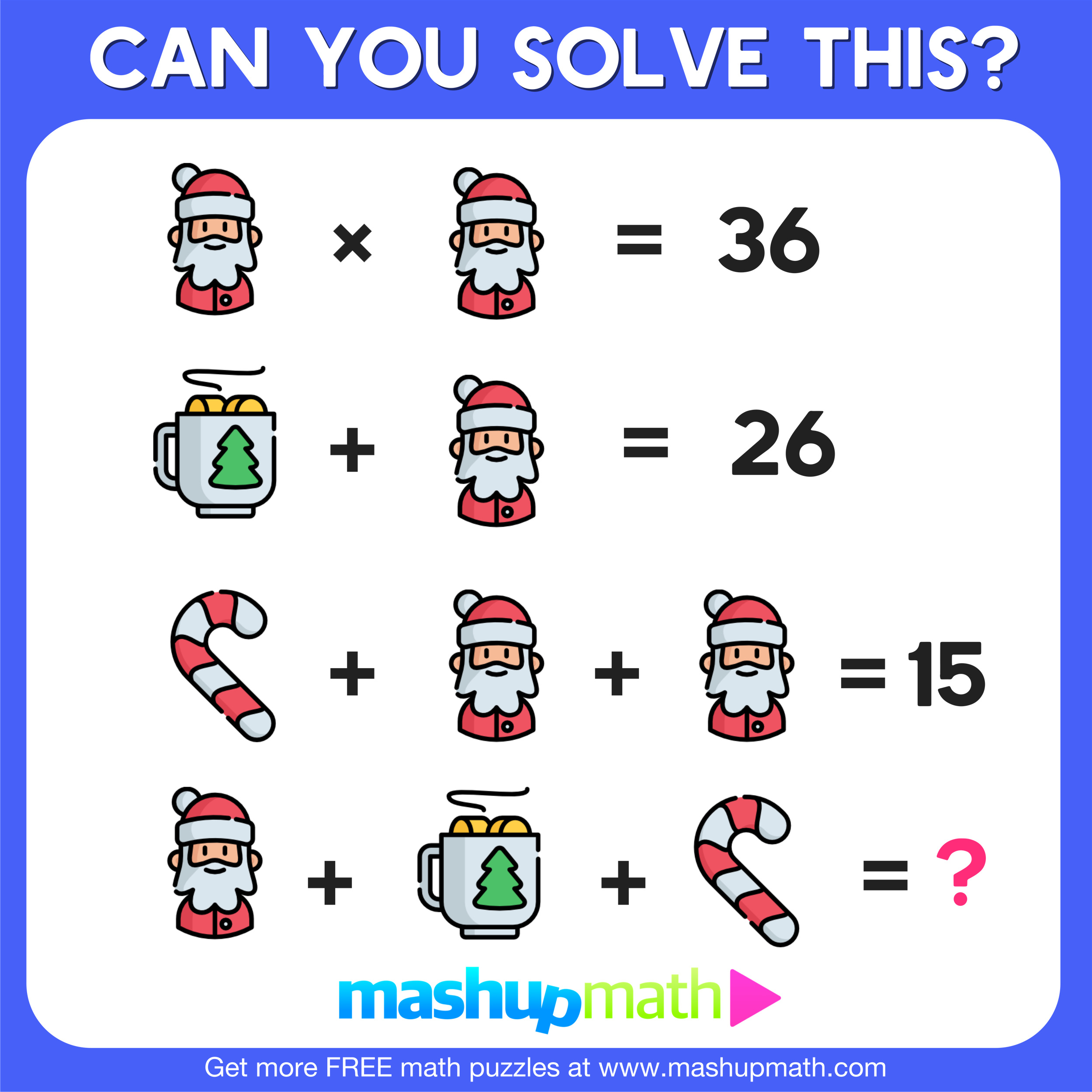 10 Free Christmas Math Activities For Your Kids — Mashup Math pertaining to Christmas Math Logic Puzzles