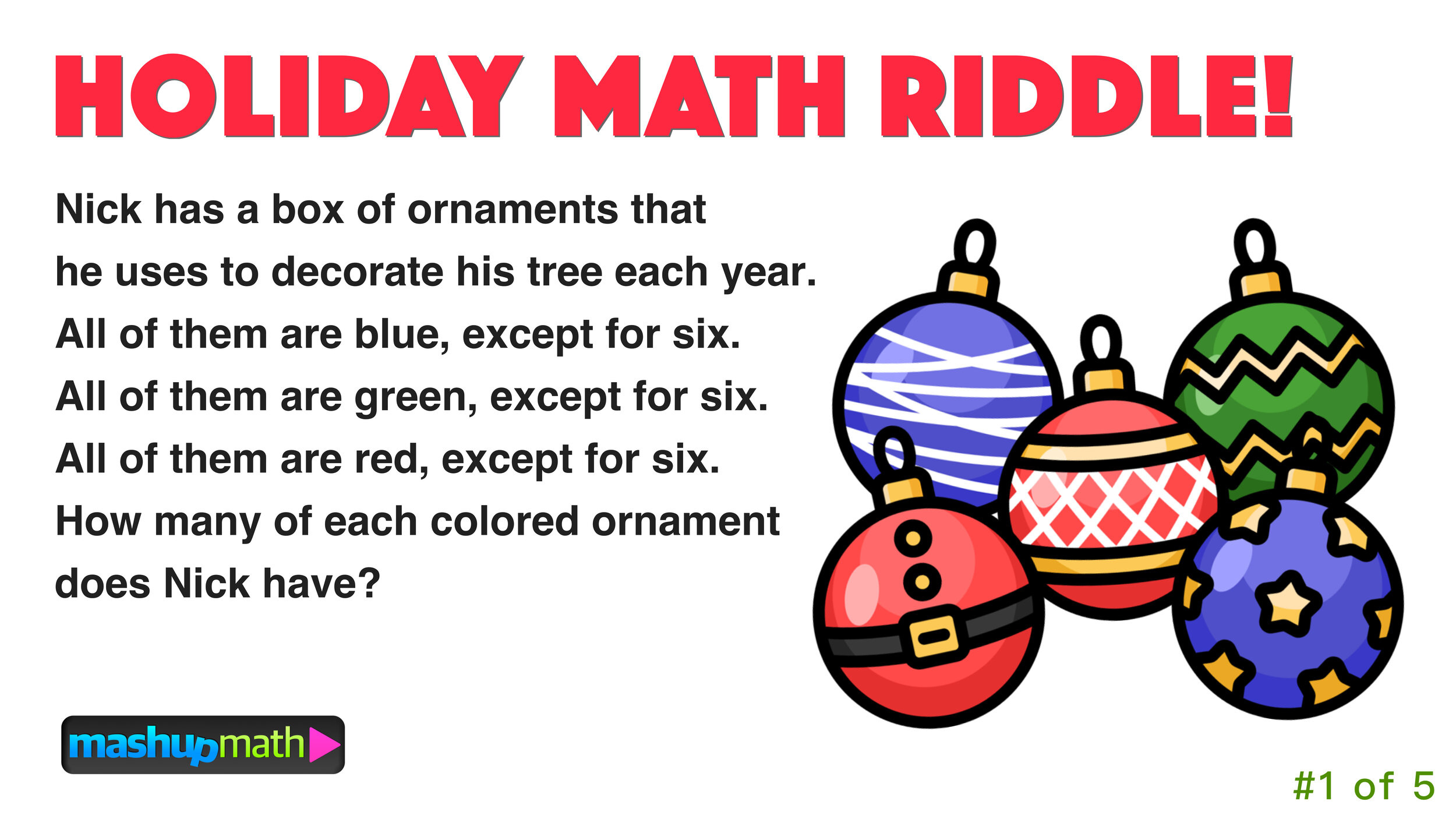 5 Fun Christmas Math Riddles And Brain Teasers For Grades 1-8 intended for Christmas Logic Puzzles Quiz