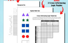 Brain Teasers Logic Puzzles, Exercise Workouts For Your Mind - Etsy regarding Christmas Logic Puzzles Amber East