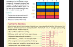 Christmas Brain Teasers Printable in Free Christmas Logic Puzzles With Answers