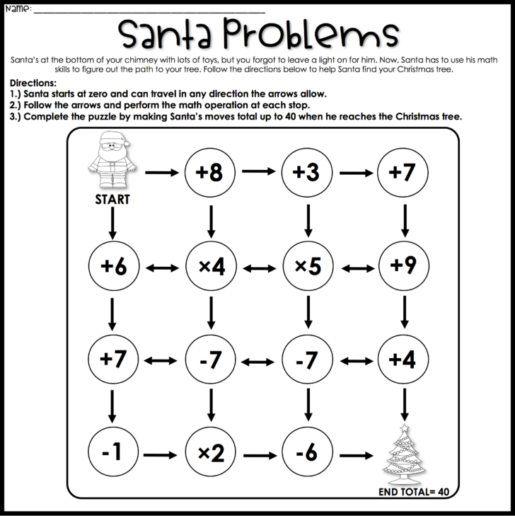 Christmas Math Logic Puzzles