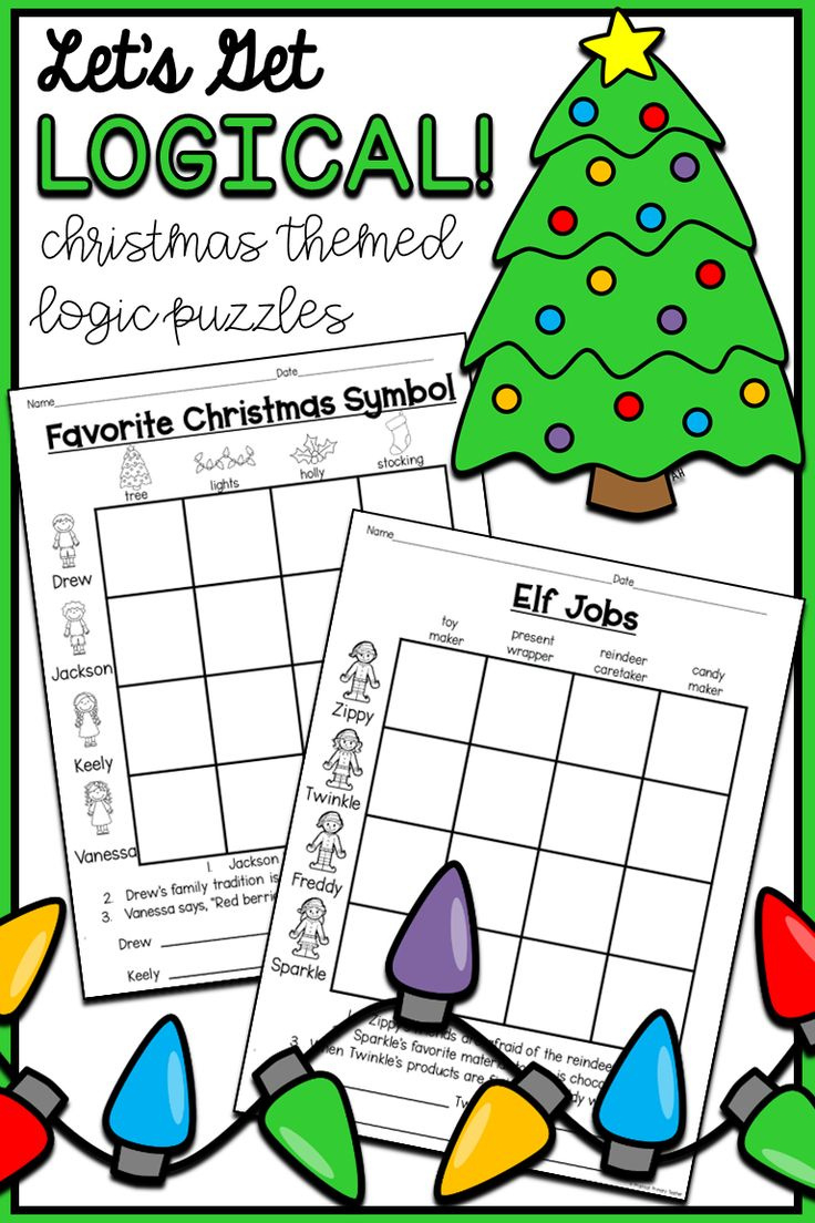 Christmas Logic Puzzles 1St And 2Nd Grade Brain Teasers with regard to Christmas Logic Puzzles 2nd Grade