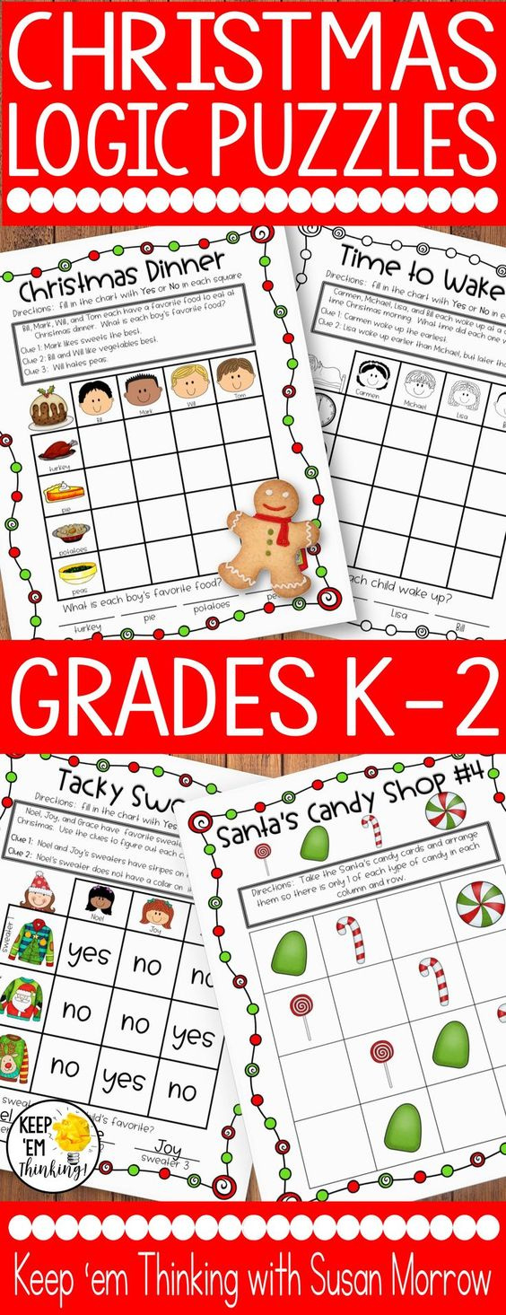 Christmas Logic Puzzles &amp;amp; Critical Thinking Skills Activities with Help Save Christmas Logic Puzzles Answer Key