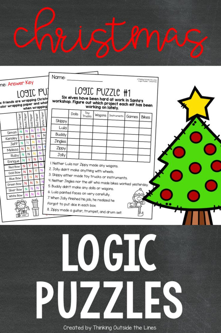 Christmas Logic Puzzles For Middle School