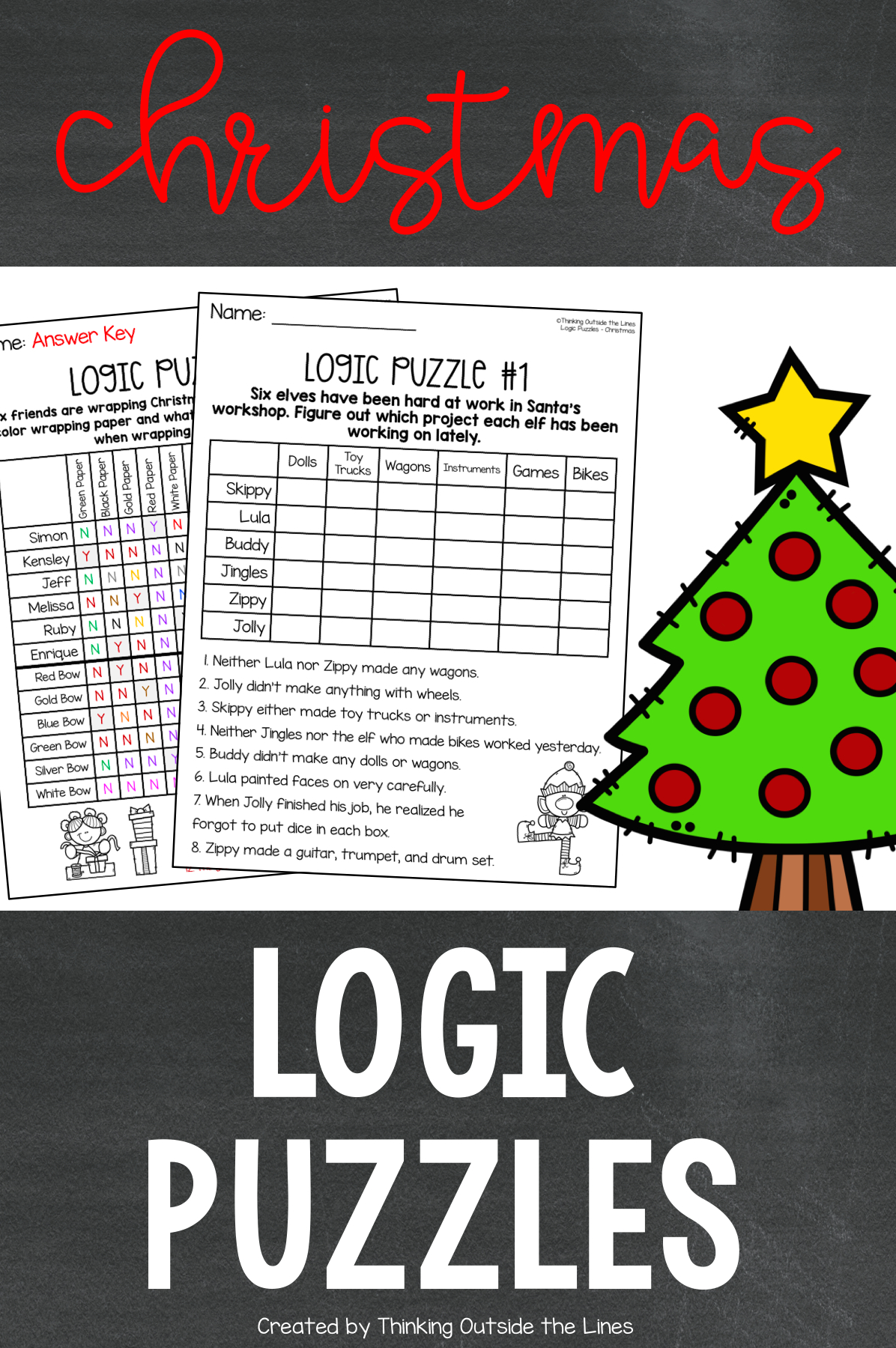 Christmas Logic Puzzles throughout Christmas Logic Puzzles Answers