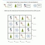 Christmas Math 5Th Grade Worksheets Intended For Christmas Logic Puzzles For 5Th Grade