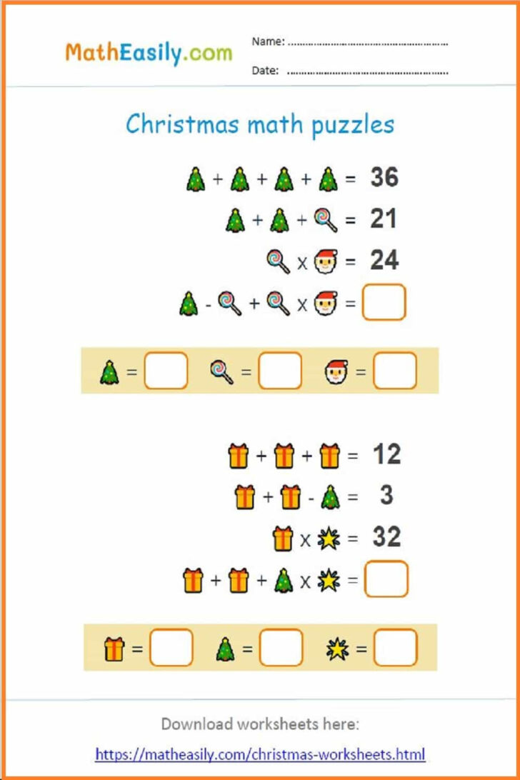 Free Printable Christmas Logic Puzzles Printable