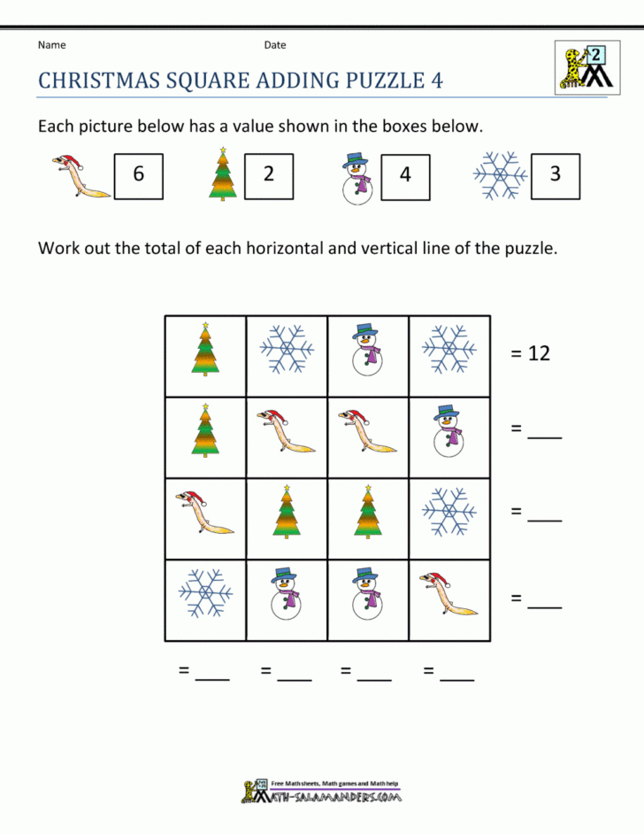 Christmas Logic Puzzles Answers