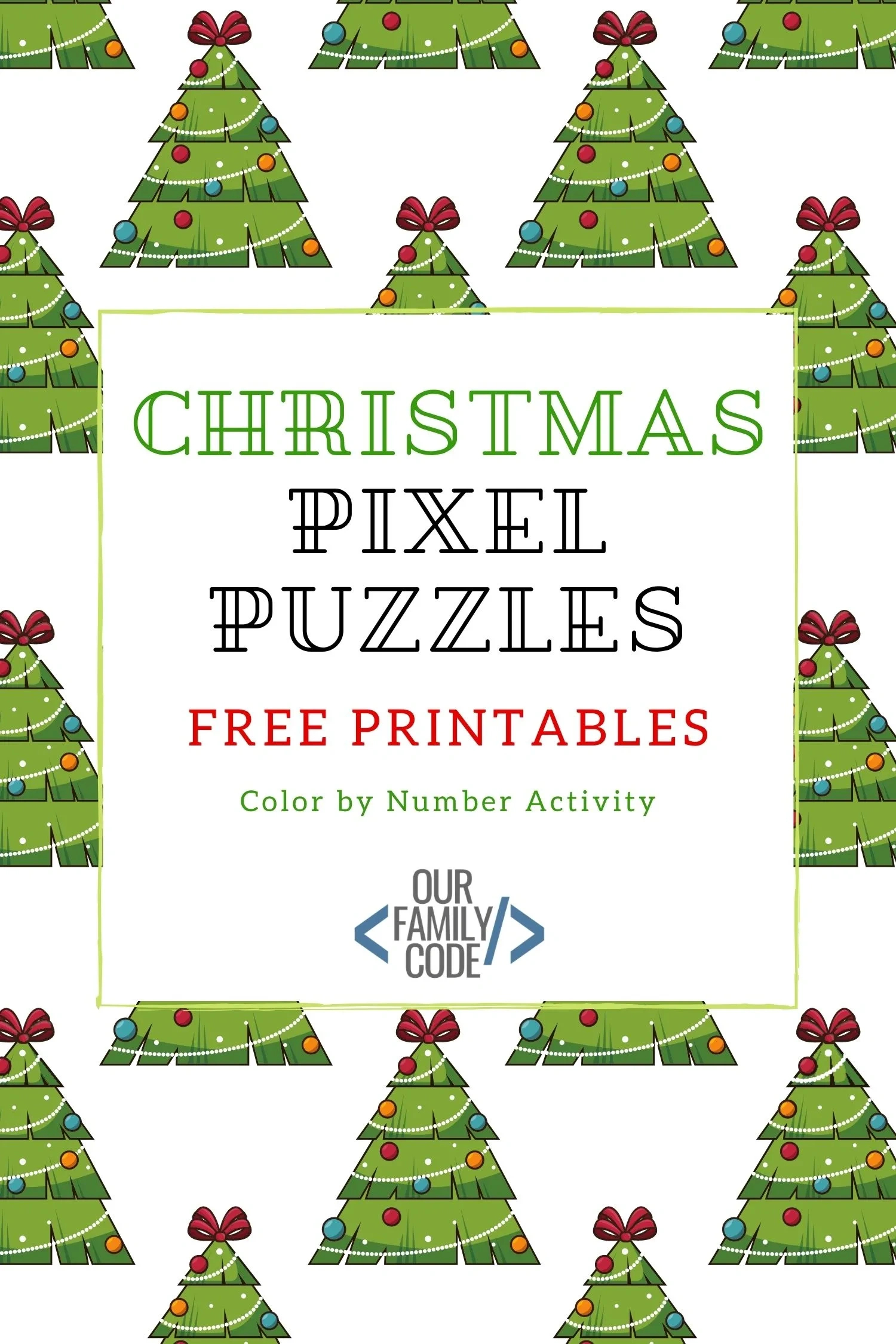 Christmas Pixel Puzzles: Free Colornumber Activity - Our in Christmas Crafts Boutique Logic Puzzles