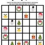 Christmas Sudoku Logical Reasoning Activity For Kids   Our Family Code In Christmas Logic Puzzles Free