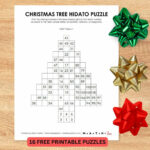 Christmas Tree Hidato Puzzles | Math = Love Inside Chemistry Christmas Tree Logic Puzzles