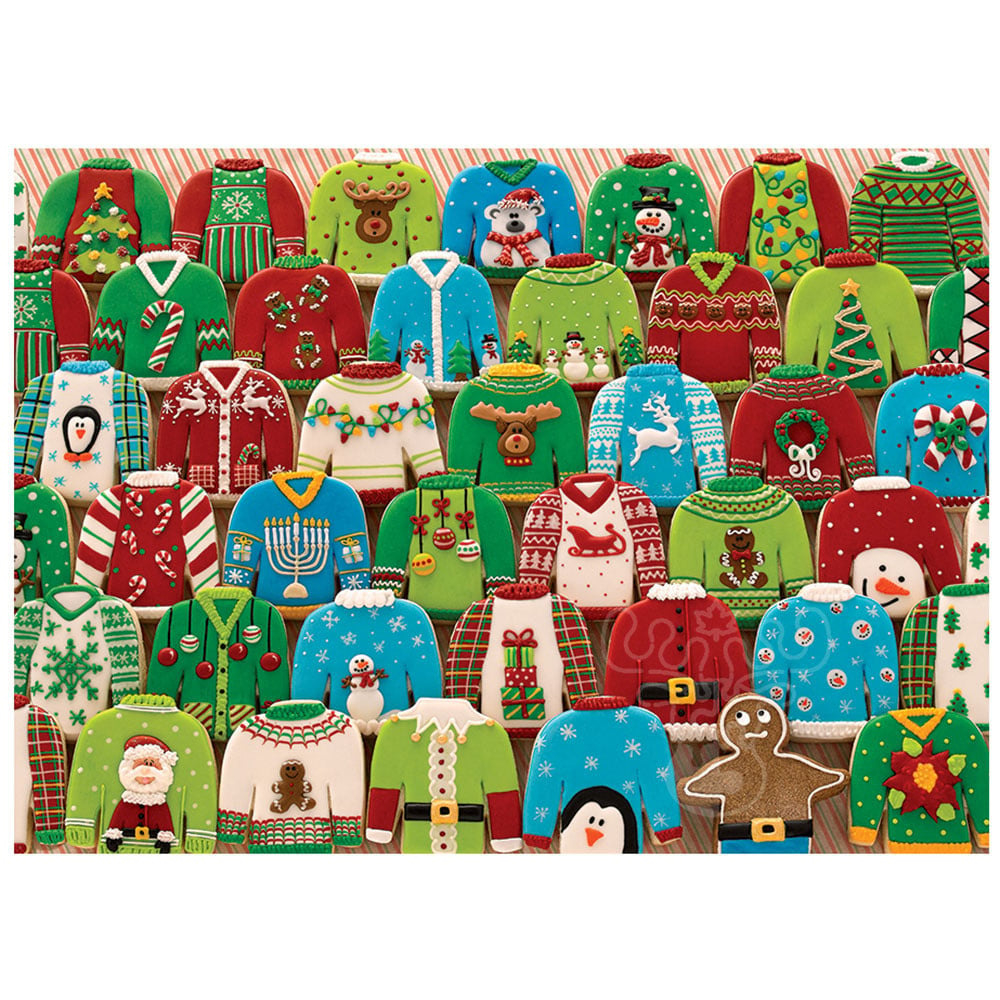 Cobble Hill Ugly Xmas Sweater Puzzle 1000Pcs - Puzzles Canada regarding Christmas Sweater Logic Puzzles