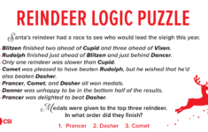Csi Logic Puzzles for Christmas Logic Puzzles Answers