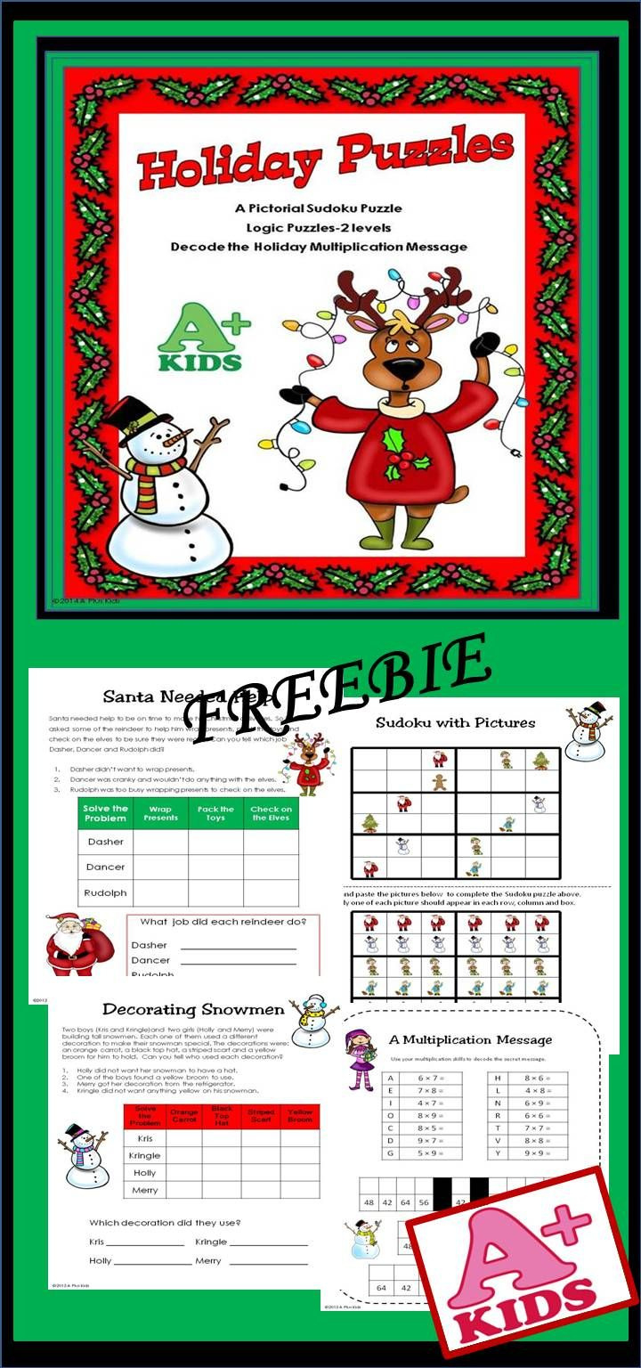 Holiday Logic Puzzles regarding Christmas Vacation Logic Puzzles