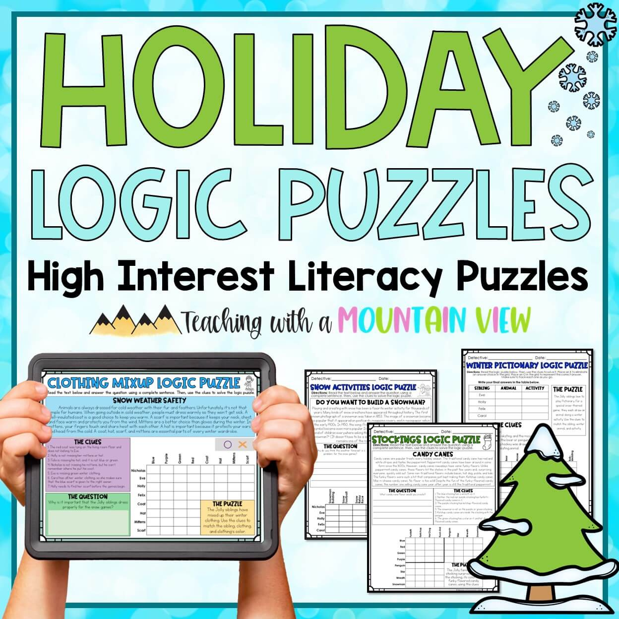 Holiday Reading Logic Puzzles Activities For Enrichment within Christmas Vacation Logic Puzzles