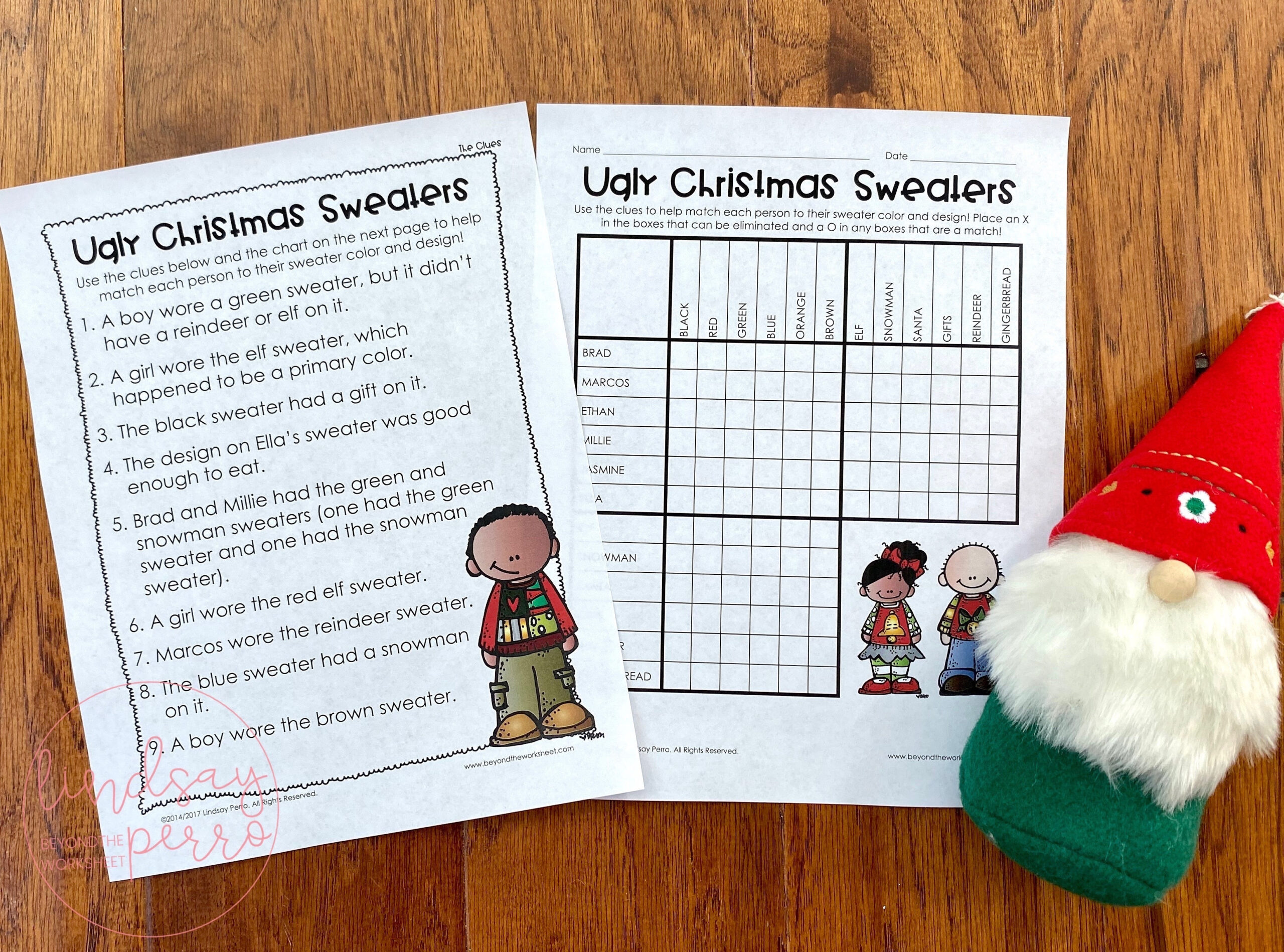 Logic Cheap Christmas Sweater regarding Ugly Christmas Sweater Logic Puzzles Answers