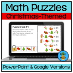 Math Logic Puzzle Activity For Christmas Brain Break   Classful With Regard To Hard Christmas Logic Puzzles