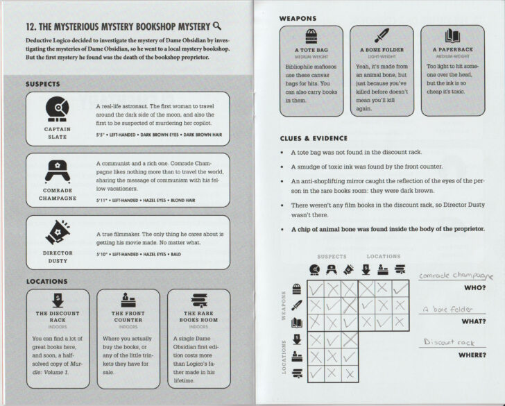 Christmas Meal Logic Puzzles Answers