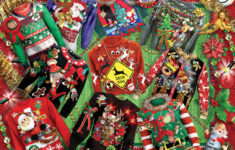 Ugly Christmas Sweaters 1000 Piece Jigsaw Puzzle | Spilsbury throughout Ugly Christmas Sweater Logic Puzzles