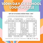 100Th Day Of School Hidoku Logic Puzzles | Math = Love With Logic Puzzles Printable High School