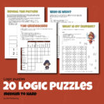 20 Logic Puzzles For Kids Printable Instant Download Pdf In Letter Pertaining To Logic Puzzles Printable Baron