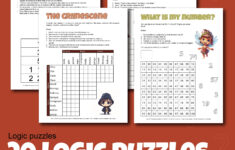 20 Logic Puzzles For Kids Printable Instant Download Pdf In Letter throughout Baron Logic Printable Puzzles with Answers