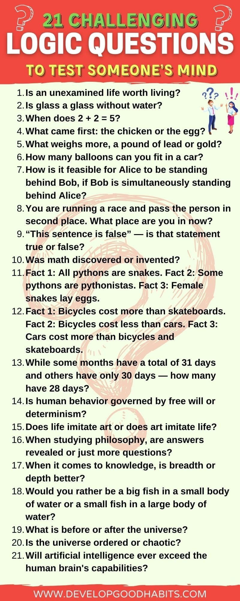 21 Challenging Logic Questions To Test Someone&amp;#039;S Mind | Develop for Logic Questions For Highschoolers