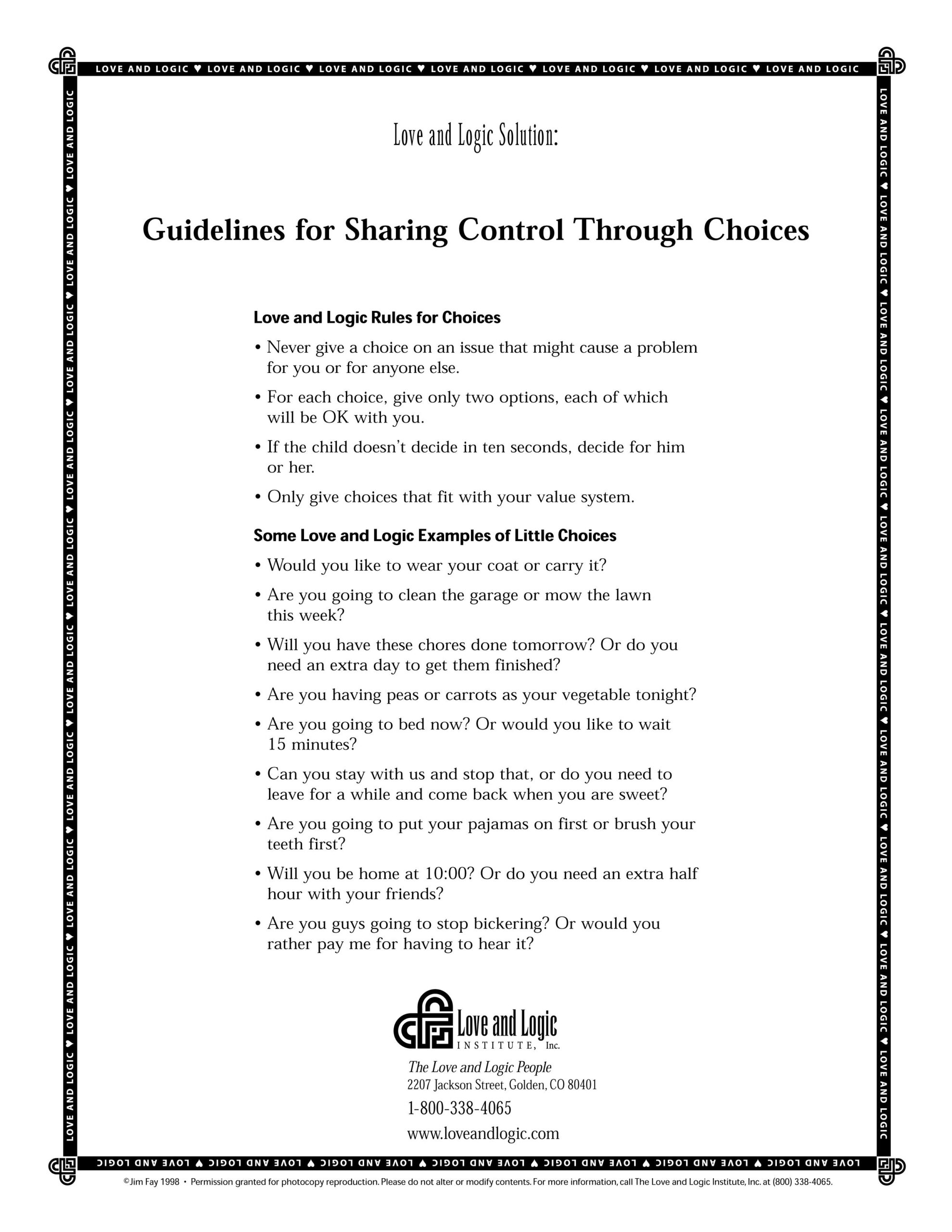 24 Love And Logic Ideas | Love And Logic, Logic, Teaching for Love And Logic Printables