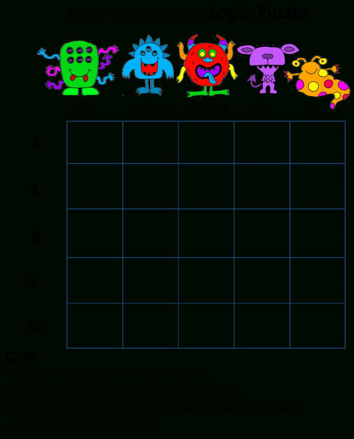 Printable Logic Puzzles For High School Students