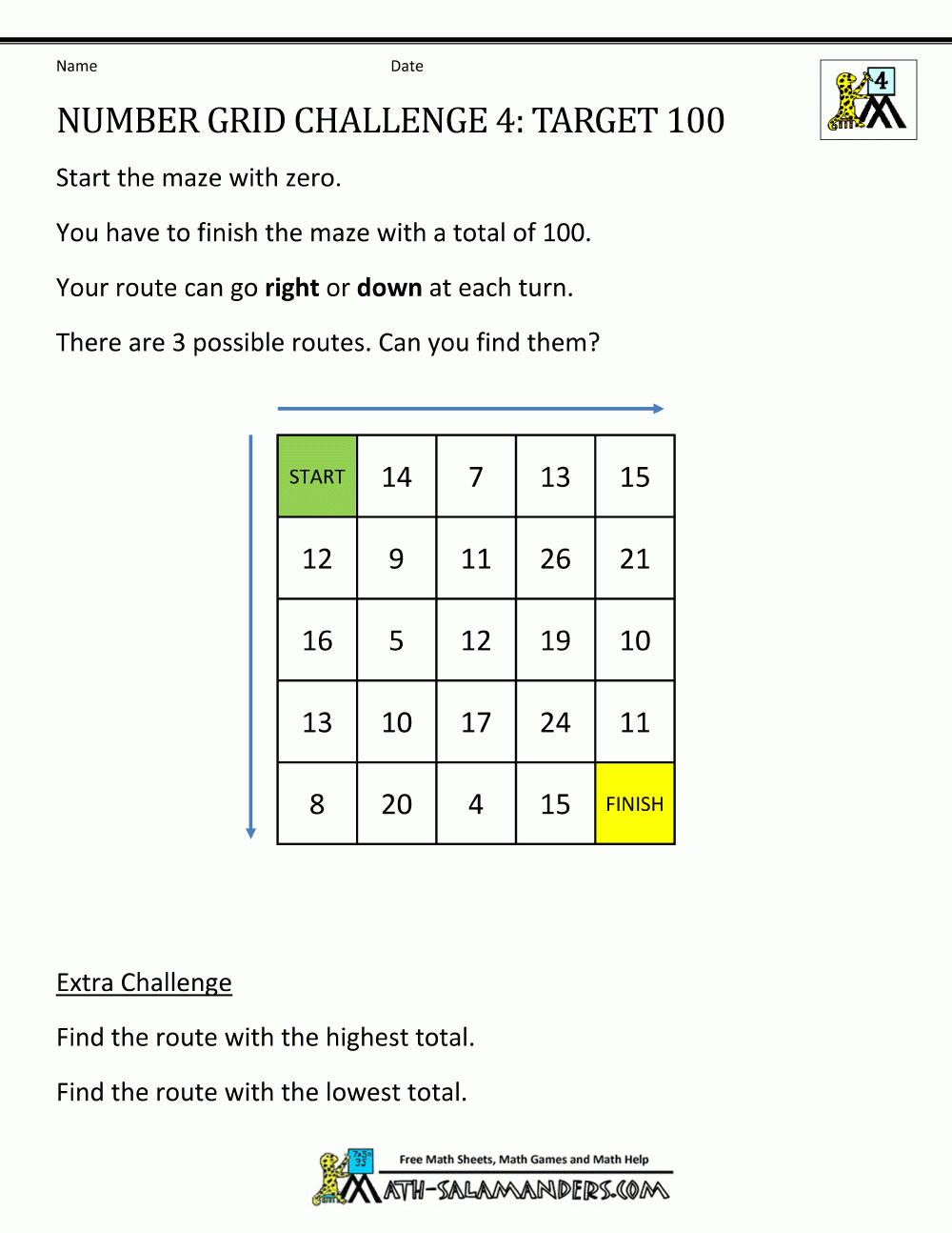 4Th Grade Math Puzzles for Logic Puzzles Printable 4Th Grade