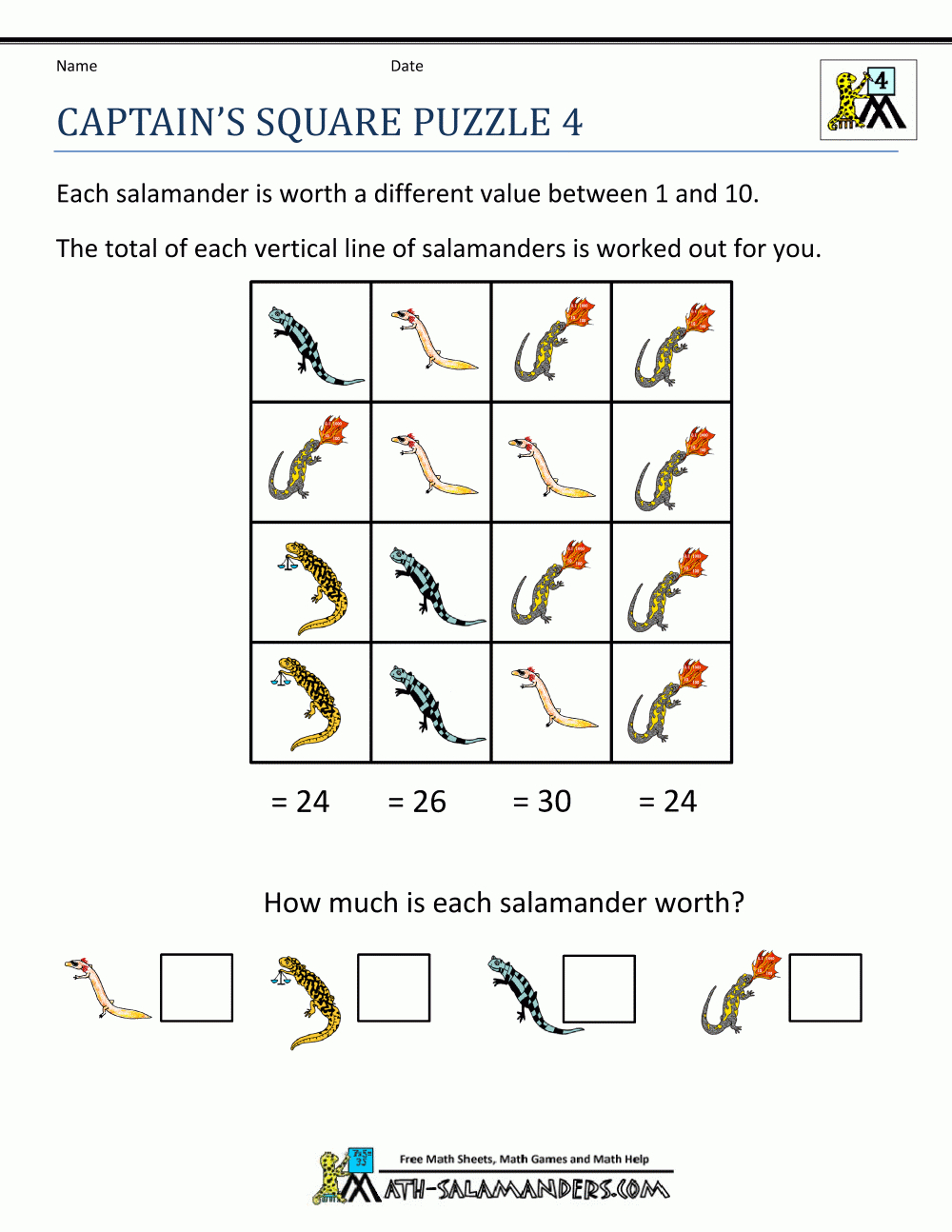 4Th Grade Math Puzzles throughout Printable Logic Puzzles 4Th Grade