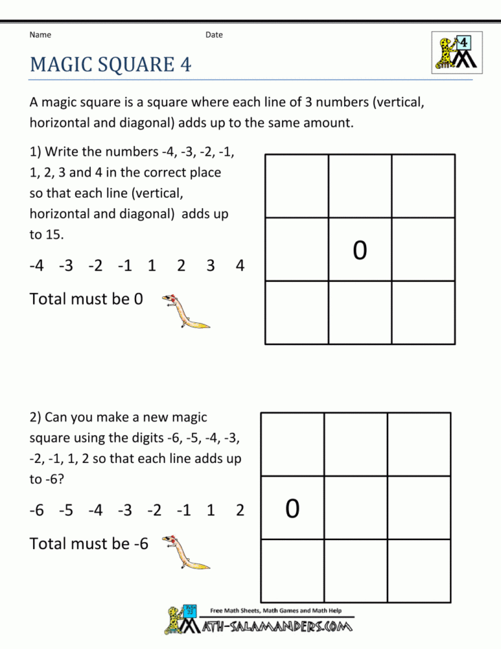 Logic Puzzles Printable 4th Grade