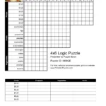 4X6 Logic Puzzle   Logic Puzzles   Play Online Or Print  Pages Throughout Logic Puzzles To Print