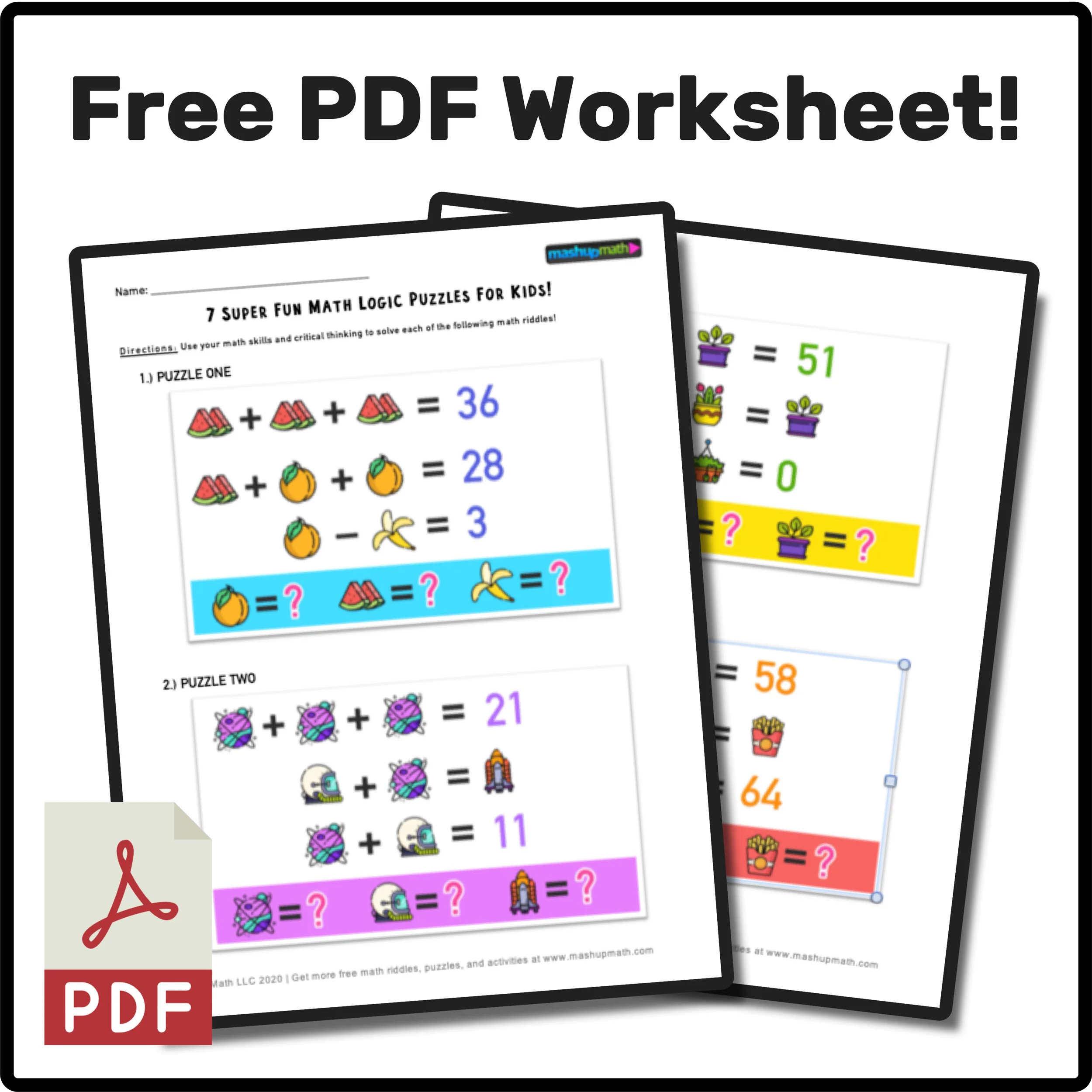 7 Super Fun Math Logic Puzzles For Kids! — Mashup Math pertaining to Logic Puzzles For 8 Year Olds Printable